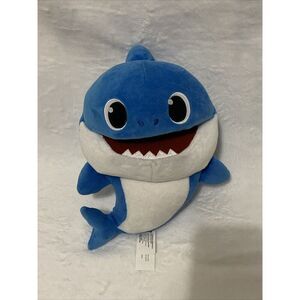 Pinkfong Baby Shark Plush 12” | Singing Puppet Music Box Blue Velour
